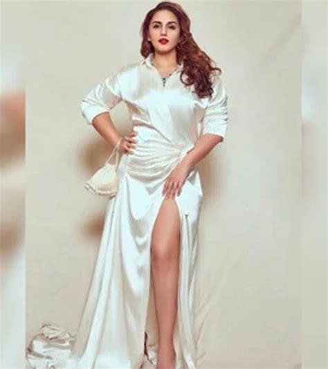 Huma Qureshi Goes Bold In Ivory Silk Thigh High Slit Dress Check Out Iwmbuzz