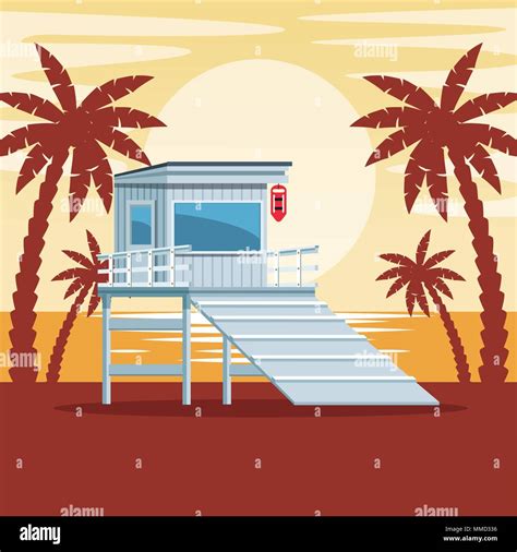 Summer And Beach Cartoon Stock Vector Image And Art Alamy