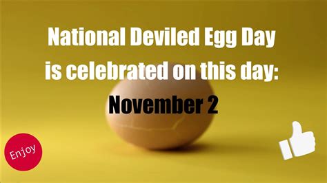 National Deviled Egg Day Is Celebrated On This Day November 2 Youtube
