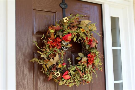 Ten June A Natural Fall Front Door Wreath And A Wreath