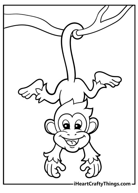 Cute Monkey Coloring Pages Home Design Ideas