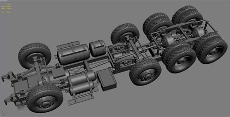 3d Truck Chassis Completely Model