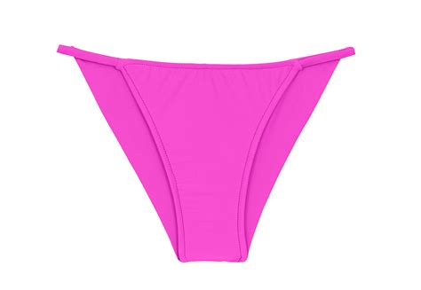 Magenta Pink Cheeky Brazilian Bikini Bottom With Slim Sides Bottom Uv