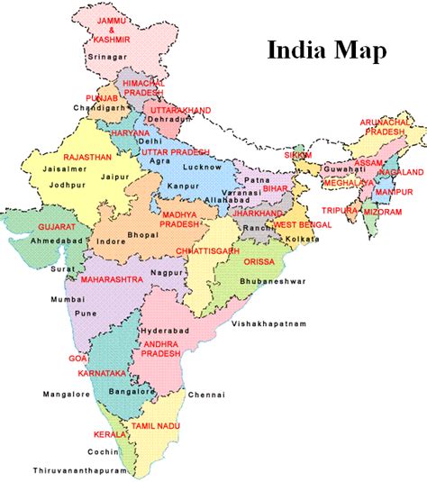 Incredible India India Map