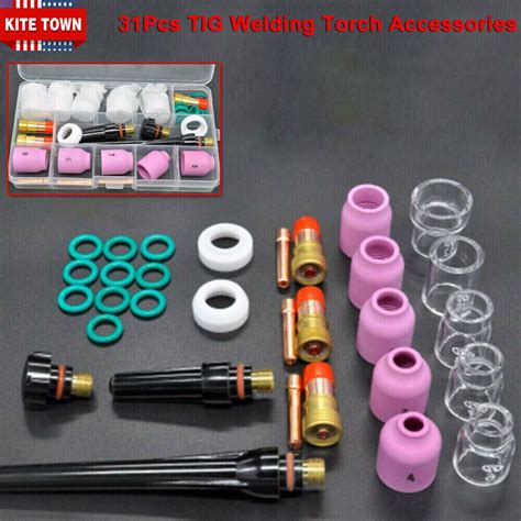 Pcs Tig Welding Torch Stubby Gas Lens Glass Cup Kit Fits Wp