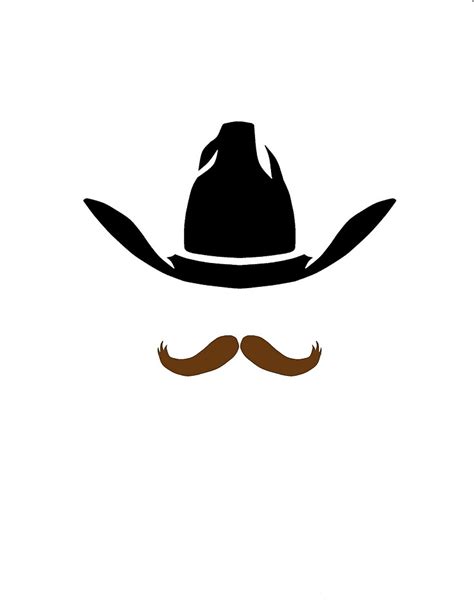 Mustache Cowboy Black Hat By Blsmith13 Redbubble