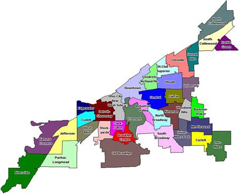 Neighborhoods The Neighbourhood Cleveland Map