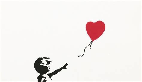 Peeling Radeau Faire Banksy Oeuvre La Petite Fille Au Ballon Nuit Corbeau Moins