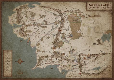 Map Of The Middle Earth By Mistybeee On Deviantart