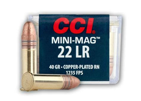 Cci Mini Mag 22 Long Rifle 40 Grain Copper Plated Round Nose 100