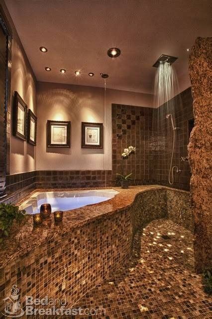 Stone Bath With Waterfall Style Shower Dream Rooms In My Fantasy H