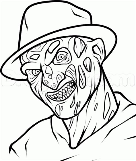 How To Draw Freddy Krueger Easy Step 7 Scary Drawings Horror Drawing