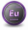 elemento químico europio. símbolo químico con número atómico y masa ...