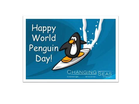 April 25th Happy World Penguin Day Penguin Awareness Day Penguin Day