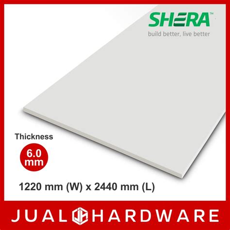 Shera Wall Board Square Cut 6mm X 1220mm X 2440mm