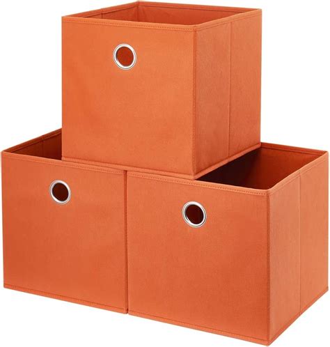 Hsdt Orange Storage Cubes Bins 11x11x11 Cubicle Cubes