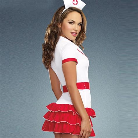 Naughty Nurse Costume Amp Doctor Fancy Dress Sexy Hospital Hottie Red