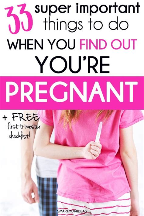 Get Your First Trimester Checklist When You Become Pregnant In The First Trimester Know What
