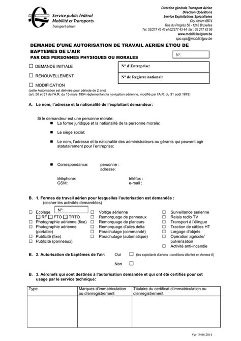 Formulaires Disponibles Demande Autorisation De Travail