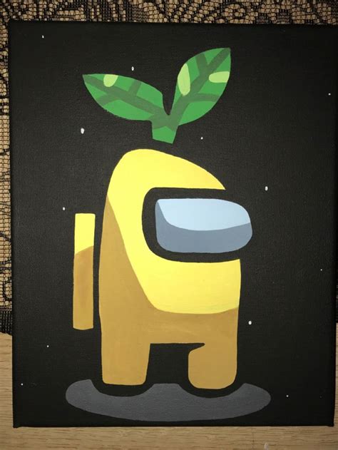 Custom Among Us Character Canvas Painting Simple Canvas Paintings