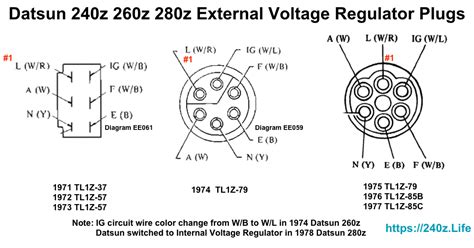 Datsun 240z 260z 280z Voltage Regulator Plugs