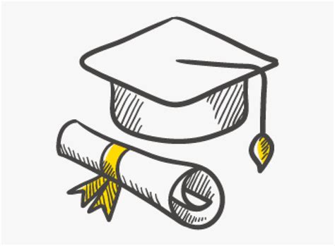 Draw A Graduation Cap And Scroll Clipart Png Download Graduation