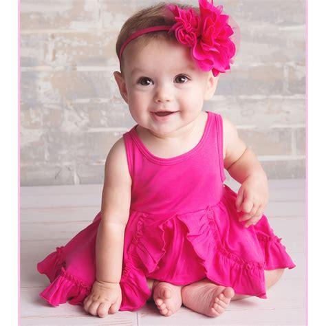 Lemon Loves Layette Calla Dress For Baby Girls In Pink