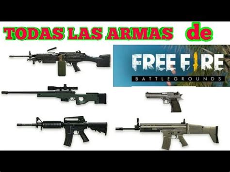 As armas no free fire são divididas em categorias. GARENA FREE FIRE Lista de TODAS las Armas Disponible ...