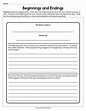 Beginning and Ending of a Story Worksheet - Have Fun Teaching ...