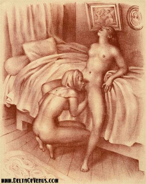 Vintage Art Erotic Lesbian Drawings