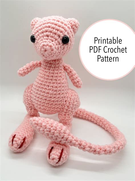 Mew Crochet Pattern PDF Amigurumi Pattern Easy Crochet Etsy