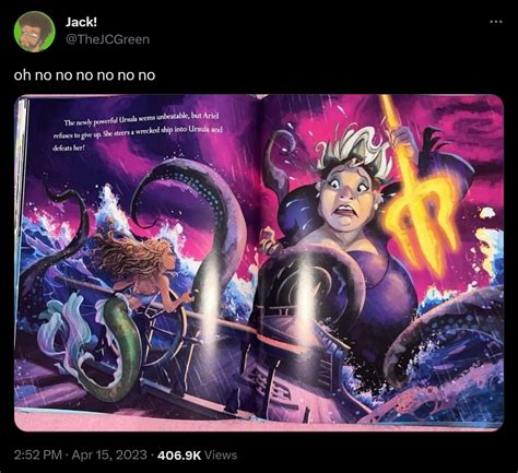 live action “the little mermaid” tie in book reveals ursula now defeated by ariel instead of