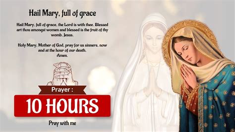 Hail Mary Full Of Grace Powerful Catholic Prayer 10 Hours Youtube