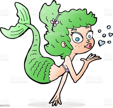 Cartoon Pretty Mermaid Stock Illustration Download Image Now Art