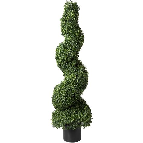 Artificial Boxwood Spiral Tree With Realistic Leaves Beautiful Faux