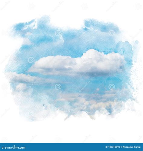 Blue Sky With White Cloud Stock Image Image Of Calmness 106316093