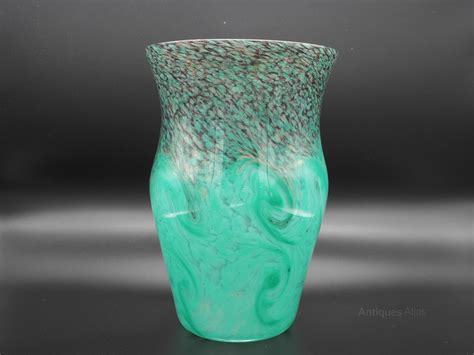 Antiques Atlas Huge Scottish Strathearn Art Glass Green Vase