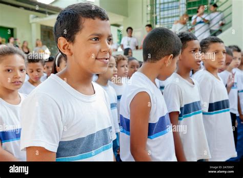Young Brazilian Students In School Uniform Stock Photo Alamy