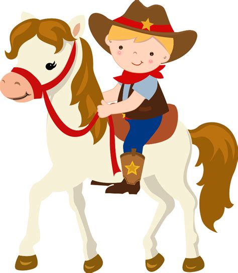 Transparent Cowboy Clipart For Kids Horse Cowboy Clip Art Png