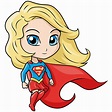 How to Draw a Chibi Supergirl - Really Easy Drawing Tutorial | Drawing ...