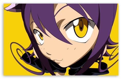 Anime Girl With Yellow Eyes Ultra Hd Desktop Background