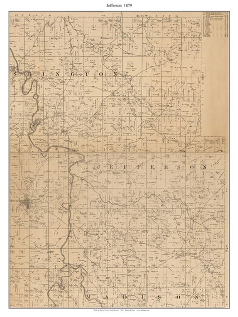 Jefferson 1879 Old Town Map With Homeowner Names Missouri Etsy Town