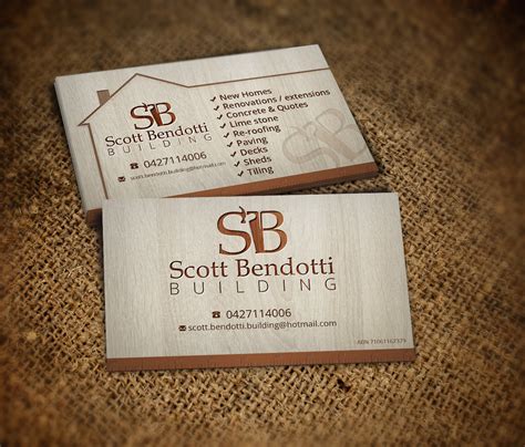 Carpentry Business Card Design For A Company By Nelsur Design 4012521