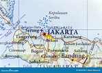 Mapa Geográfico Del Capital Jakarta De Indonesia Foto de archivo ...