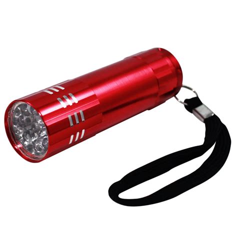 9 Led Super Bright Portable Mini Flashlight With Lanyard Multiple