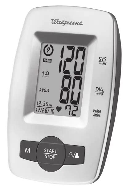 Walgreens Delux Arm Blood Pressure Monitor Manual Wgnbpa 540