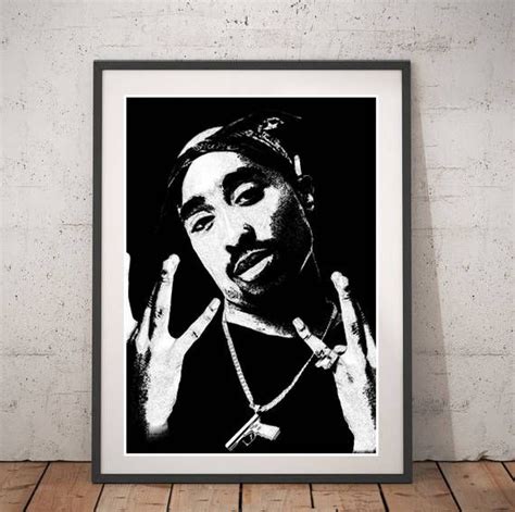 2pac Printable Portrait Tupac Shakur Digital Art Instant Art