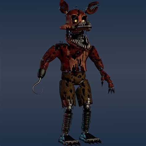 Nightmare Foxy V1 Finished Fnaf 4 Blender By Chuizaproductions On