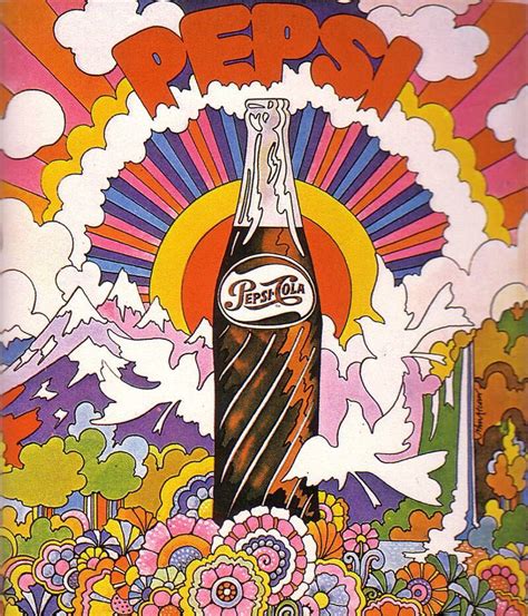 Pepsi Soda Retro Ad Psychedelic Art Retro Art 60s Art