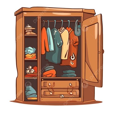 Closet Clipart Cartoon Wardrobe With Vector Closet Clipart Cartoon